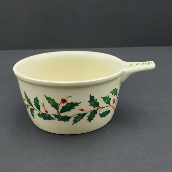 Lenox Holiday Measuring Cups Holly Berry Holly Berries Baking Cups - Picture 7 of 12